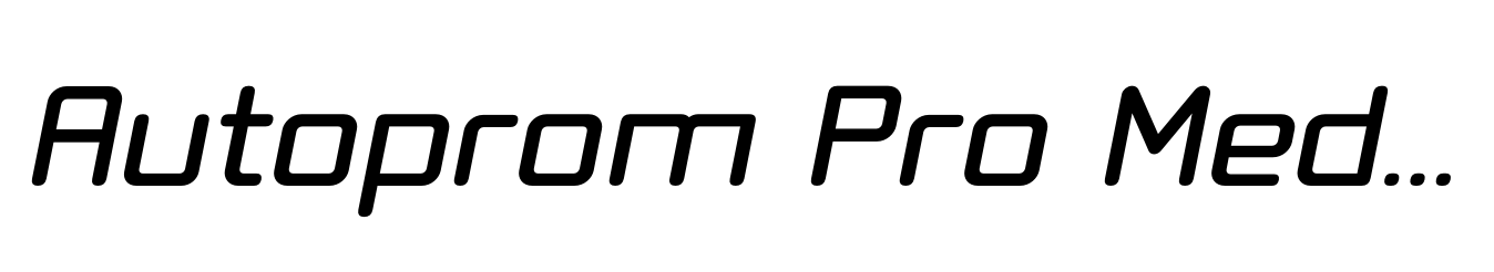 Autoprom Pro Medium Italic Rounded